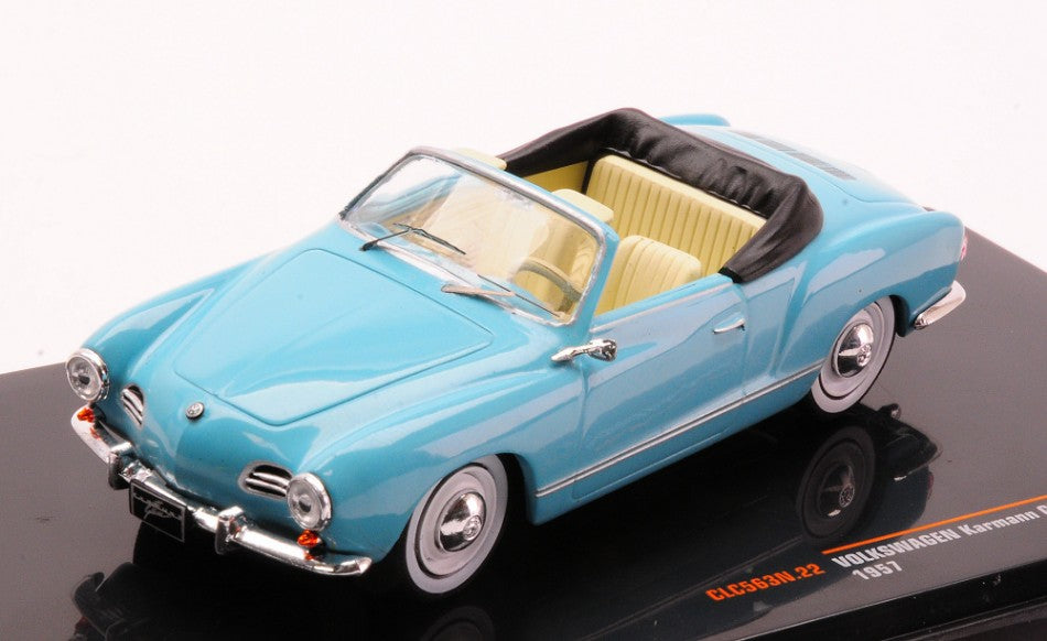 VW KARMANN GHIA 1955 LIGHT BLUE 1:43 - Ixo Model - CLC563