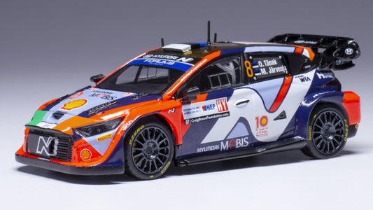 HYUNDAI i20 N WRC N.8 RALLY CROATIA 2024 TANAK-JARVEOJA 1:43 - Ixo Model - RAM933B