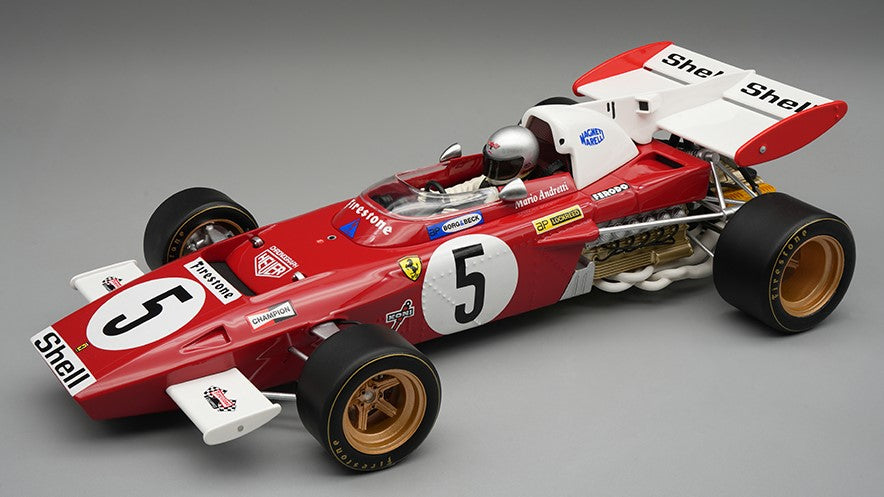 FERRARI 312 B2 N.5 GERMAN GP 1971 M.ANDRETTI C/VETRINA 1:18 - Tecnomodel - TMD18315A