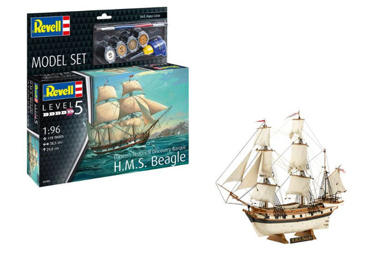 MODEL SET HMS BEAGLE DARWIN'S HISTORICAL DISCOVERY KIT 1:96 - Revell - RV65458