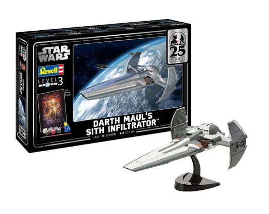 GIFT SET EPISODE 1 25th DARTH MAUL'S SITH INFILTRATO KIT 1:120 - Revell - RV05638