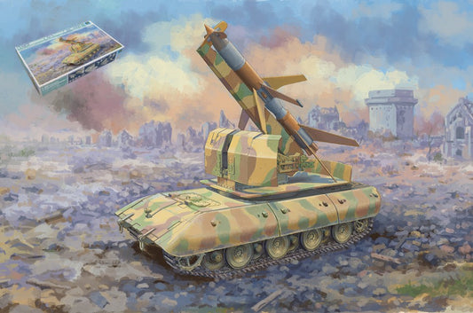 CARRO GERMAN E-100 W/FLAKRAKETE RHEINTOCHER I KIT 1:35 - Trumpeter - TP09586