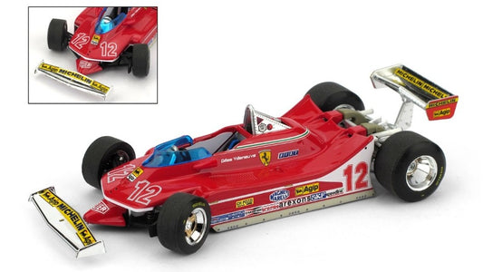 FERRARI 312 T4 GILLES VILLENEUVE 1979 N.12 2nd FRANCE GP 1:43 - Brumm - BM0512
