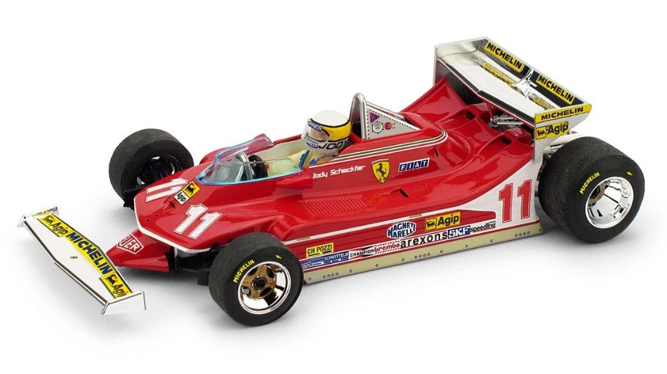 FERRARI 312 T4 J.SCHECKTER 1979 N.11 WINNER MONACO GP + PILOTA 1:43 - Brumm - BM0513CH