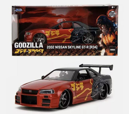 NISSAN SKYLINE GTR 2002 "GODZILLA" JAPANESE GRAPHICS 1:24 - Jada Toys - JADA253253024