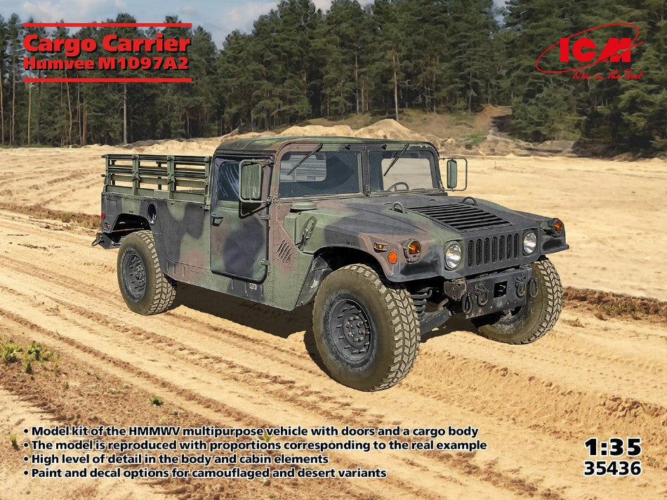 HUMVEE M1097A2 CARGO CARRIER KIT 1:35 - ICM - ICM35436