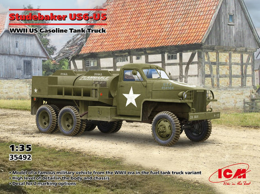 STUDEBAKER US6-U5 WWII US GASOLINE TANK TRUCK KIT 1:35 - ICM - ICM35492