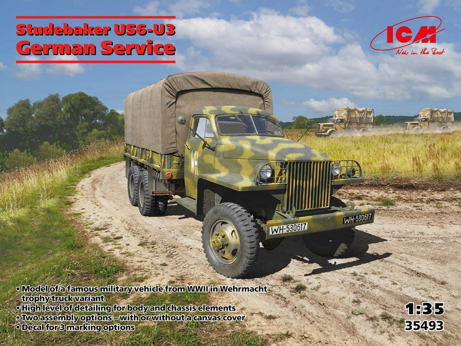 STUDEBAKER US6-U3 IN GERMAN SERVICE KIT 1:35 - ICM - ICM35493