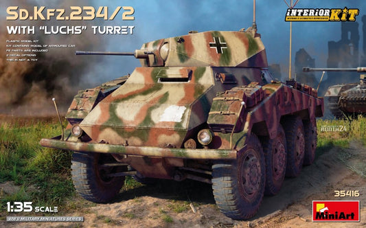 Sd.Kfz.234/2 WITH "LUCHS" TURRET INTERIOR KIT KIT 1:35 - Miniart - MIN35416
