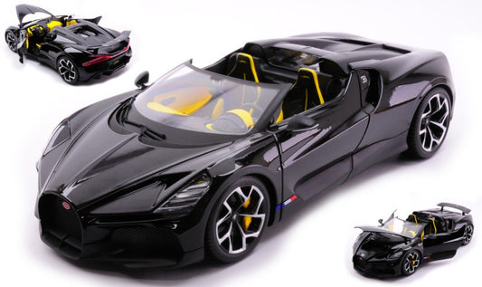 BUGATTI W16 MISTRAL CABRIOLET BLACK 1:18 - Burago - BU11051Z