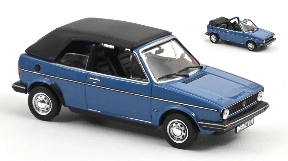 VW GOLF CABRIOLET 1981 MONACO BLUE 1:43 - Norev - NV840069
