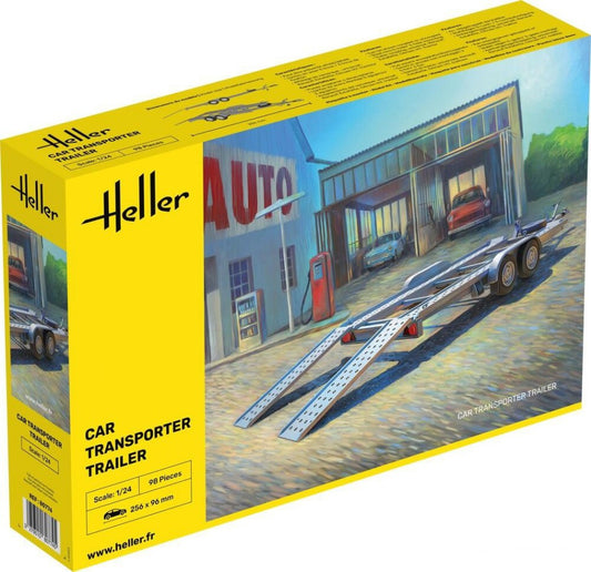 CAR TRANSPORTER TRAILER KIT 1:24 - Heller - HL80774