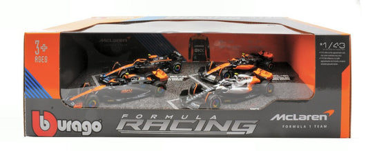 SET MC LAREN LANDO NORRIS ABU DHABI 2022-BRITAIN-SINGAPORE-MONACO 2023 - Burago - BU38096