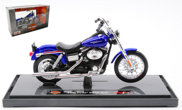HARLEY DAVIDSON DYNA STREET BOB 2006 BLUE 1:18 - Maisto - MI23103 ...