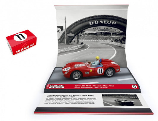 FERRARI 250 TR60 N.11 1st 24 H LE MANS 1960 GENDEBIEN-FRERE 1:43 LIM.200 - Brumm - BMS2426