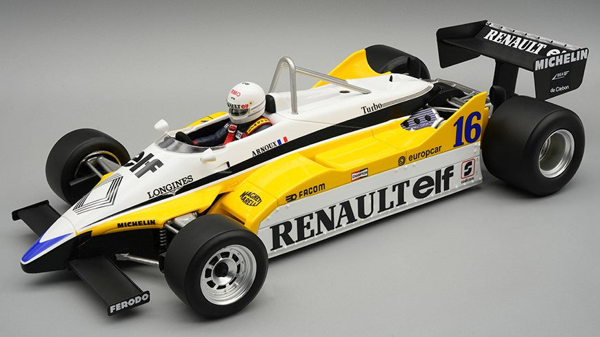 RENAULT RE30B N.16 WINN.FRENCH GP 1982 R.ARNOUX C/VETRINA 1:18 - Tecnomodel - TMD18399D
