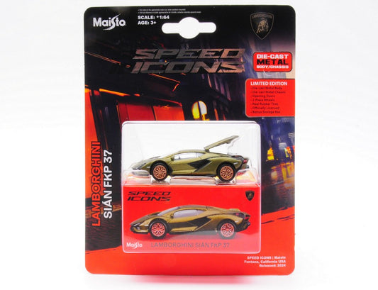 SPEED ICONS LAMBORGHINI SIAN FKP 37 METALLIC GREEN 1:64 - Maisto - MI15706G