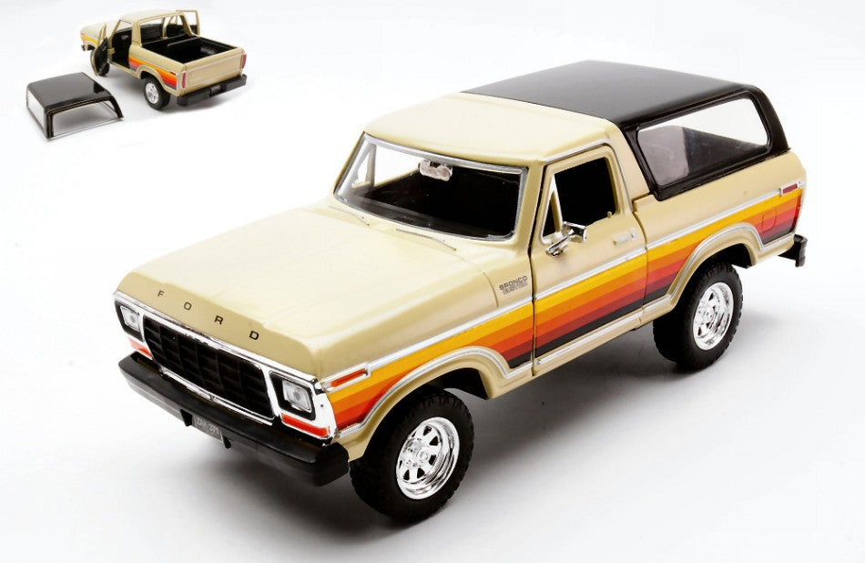 FORD BRONCO HARD TOP 1978 BEIGE 1:24 - MotorMax - MTM79373BG