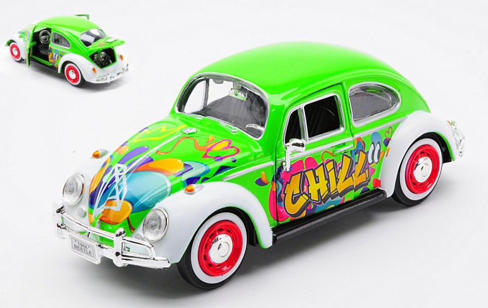 VW BEETLE "GRAFFITI" VARIOUS COLOURS 1:24 - MotorMax - MTM79598