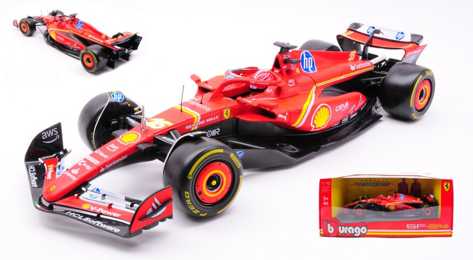 FERRARI SF-24 N.16 F1 2024 CHARLES LECLERC 1:18 - Burago - BU16815L