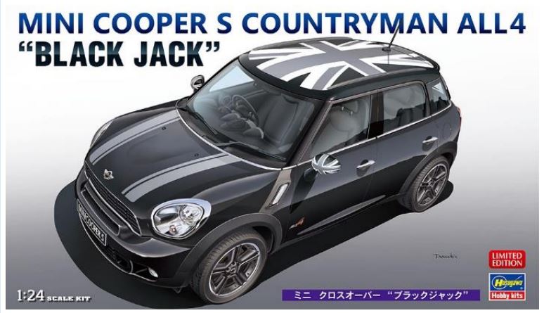 MINI COOPER S COUNTRYMAN ALL.4 BLACK JACK KIT 1:24 - Hasegawa - HA20704