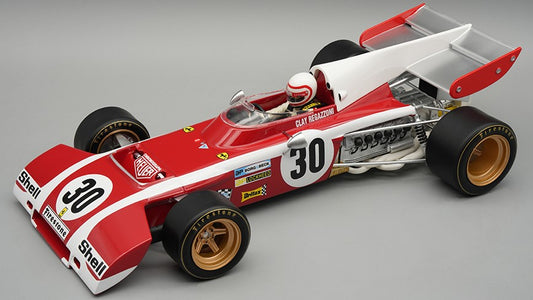 FERRARI 312 B2 PROVA BELGIUM GP 1972 C.REGAZZONI C/VETRINA E PILOTA 1:18 - Tecnomodel - TMD18321A