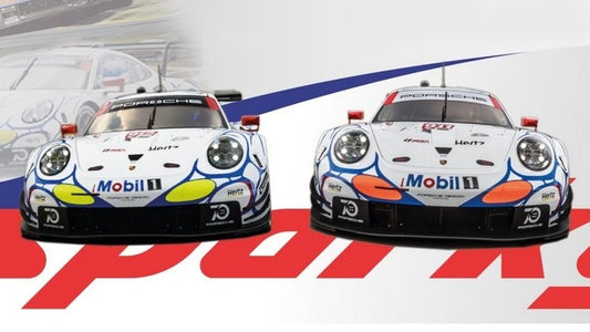 PORSCHE 911 RSR N.911/N.912 PETIT LE MANS 2018 SET 1:64 - Spark Model - YCOMBO64008
