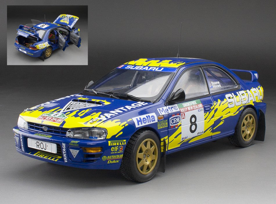 SUBARU IMPREZA N.8 RALLY NEW ZEALAND 1997 P.BOURNE-C.VINCENT 1:18 - SunStar - SS5528