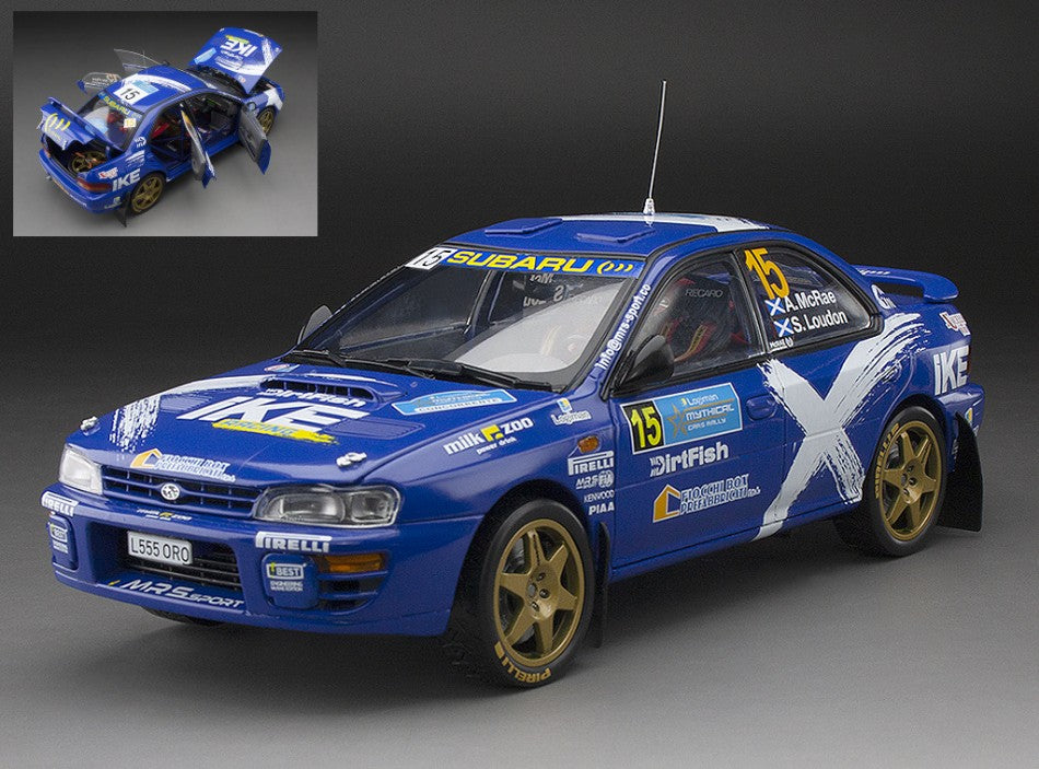 SUBARU IMPREZA N.15 MYTHICAL CARS RALLY 2023 A.MC RAE-S.LONDON 1:18 - SunStar - SS5529