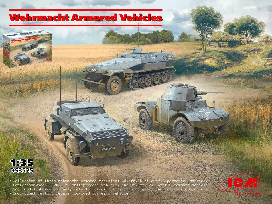 WERMACHT ARMORED VEHICLES KIT 1:35 - ICM - ICMDS3525