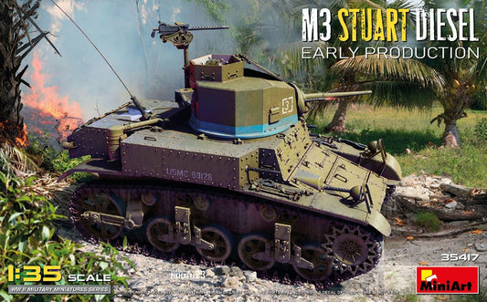 M3 STUART DIESEL EARLY PROD.KIT 1:35 - Miniart - MIN35417