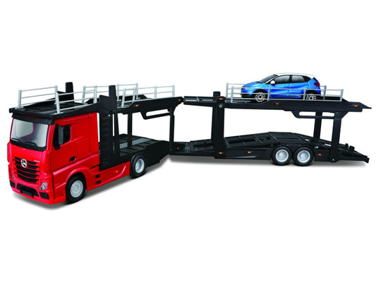 BISARCA MERCEDES ACTROS 2545 MULTICAR CARRIER + AUTO 1:43 - Burago - BU31457