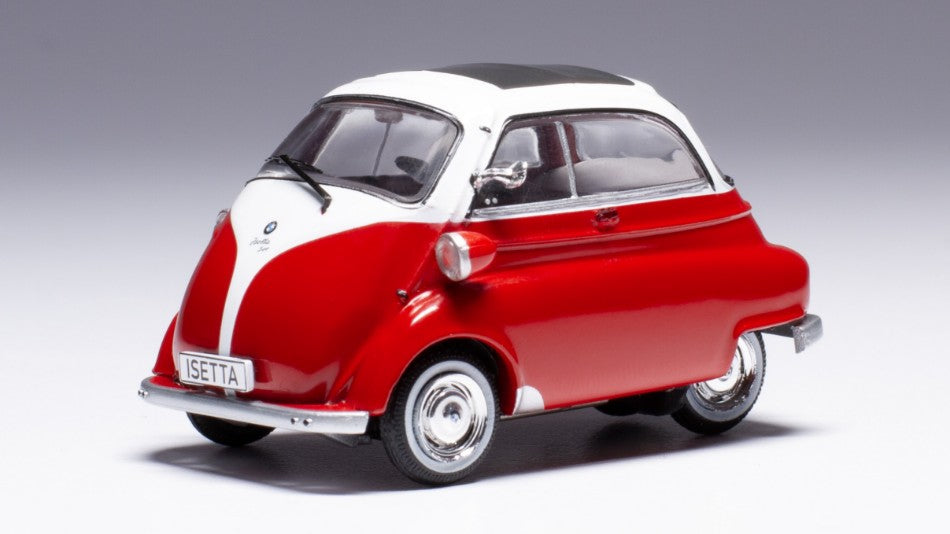 BMW ISETTA 1959 RED/WHITE 1:43 - Ixo Model - CLC604