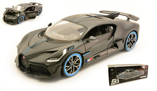 BUGATTI DIVO 2019 50th ANNIVERSARY CARBON 1:18 - Burago - BU11101