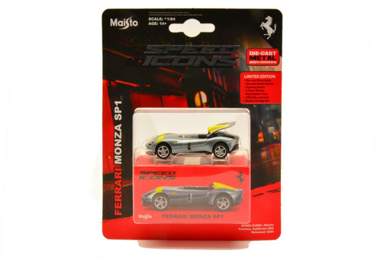 FERRARI MONZA SP-1 CABRIOLET SILVER 1:64 - Maisto - MI15702Z