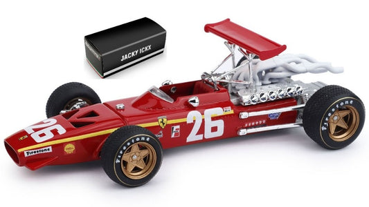 FERRARI 312 F 1 J.ICKX 1968 N.26 WINNER FRANCE GP 1:43 - Brumm - BM0171