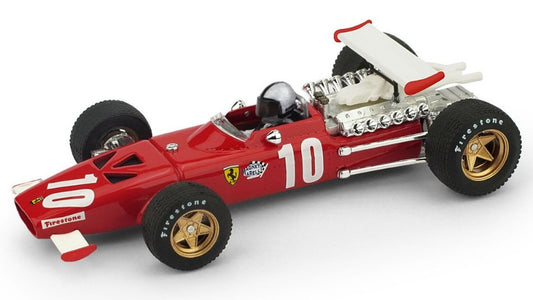 FERRARI 312 F1 PEDRO RODRIGUEZ 1969 N.10 6th ITALY GP W/PILOTE 1:43 - Brumm - BM0256CH