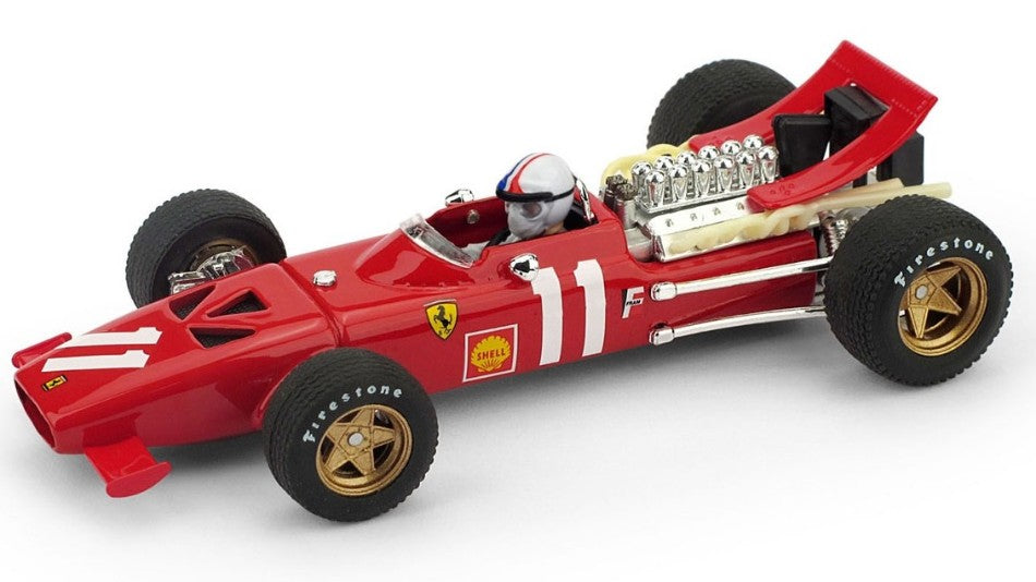 FERRARI CHRIS AMON 1969 N.11 MONTECARLO GP W/PILOTE 1:43 - Brumm - BM0303CH