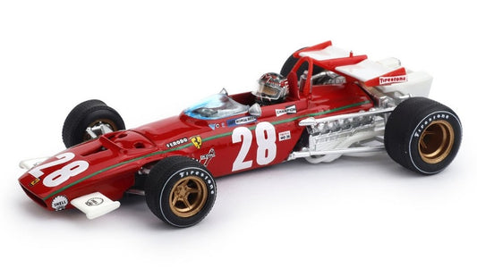 FERRARI 312 B IGNAZIO GIUNTI 1970 N.28 4th BELGIUM GP W/PILOTE 1:43 - Brumm - BM0444BCH