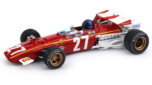 FERRARI 312 B J.ICKX 1970 N.27 8th BELGIUM GP W/PILOTE 1:43 - Brumm - BM0444CH