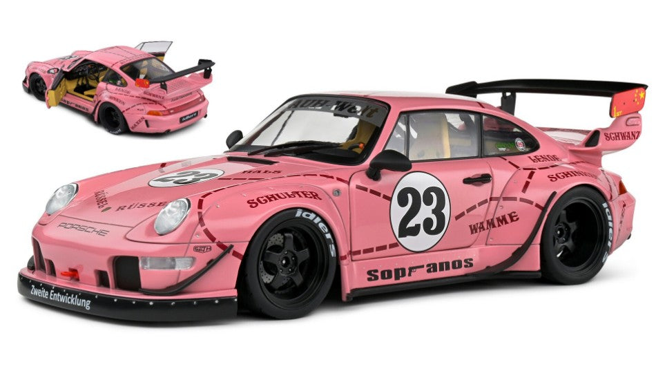 PORSCHE 911 993 RWB BODYKIT N.23 2020 PINK PIG 1:18 - Solido - SL1808503
