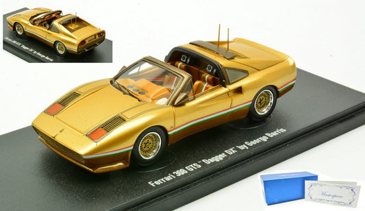 FERRARI 308 GTS SPIDER 1978 GOLD GEORGE BARRIS CAR  "MASTERPIECE"1:43 - Autocult - ATC90322