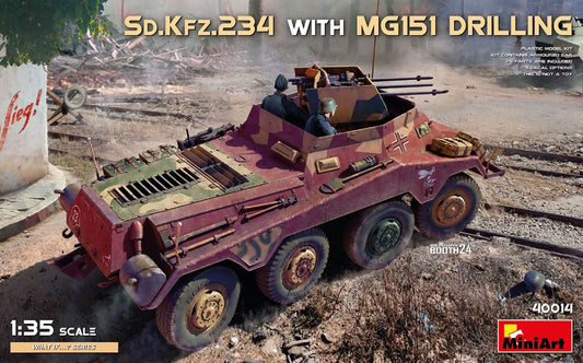 Sd.Kfz.234 WITH MG151 DRILLING KIT 1:35 - Miniart - MIN40014