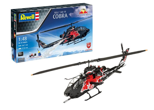 BELL AH-1F COBRA FLYING BULLS 25th ANNIV.MODEL SET KIT 1:48 - Revell - RV05640