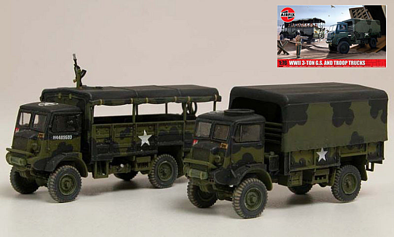 TROOP TRUCKS BEDFORD QL WWII 3-ton 4x4 GENERAL SERVICE KIT 1:76 - Airfix - A03306A