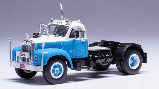 MACK B 61 1953 BLUE/WHITE 1:64 - Ixo Model - 64TR012B