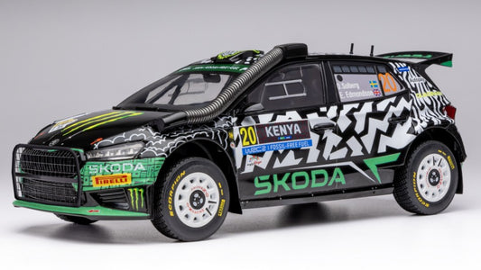 SKODA FABIA N.20 RALLY2 SAFARY KENYA 2024 SOBERG-EDMONDSON 1:18 - Ixo Model - 18RMC222