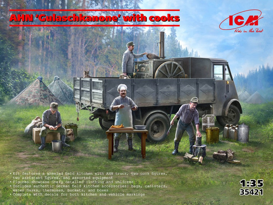 AHN “Gulaschkanone” with cooks KIT 1:35 - ICM - ICM35421