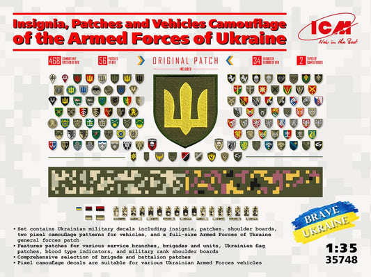 GALLONI, STEMMI E CAMMUFFAMENTI OF VEHICLES OF THE UKRAINE KIT 1:35 - ICM - ICM35748