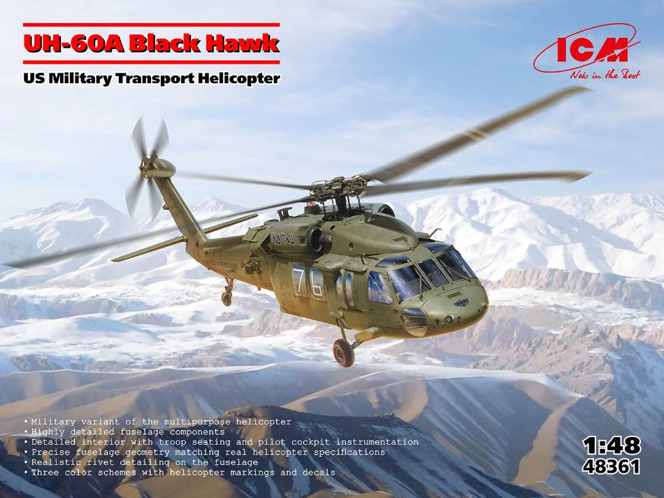 UH-60A Black Hawk Defence Intelligence of Ukraine KIT 1:48 - ICM - ICM48361